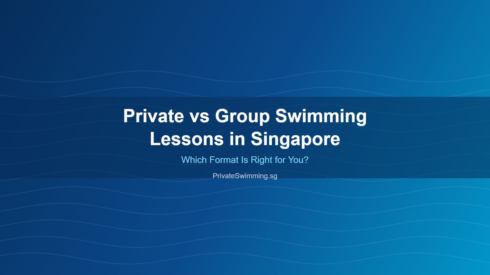 private swimming lessons Singapore