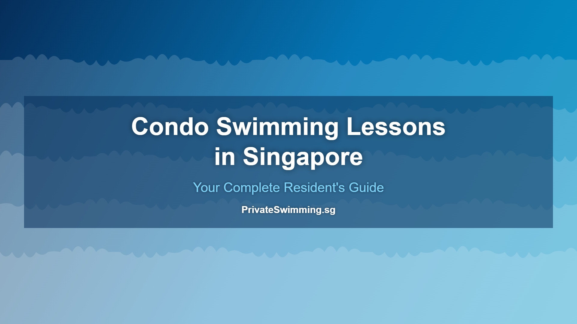 condo swimming lessons Singapore - private coaching at residential pool